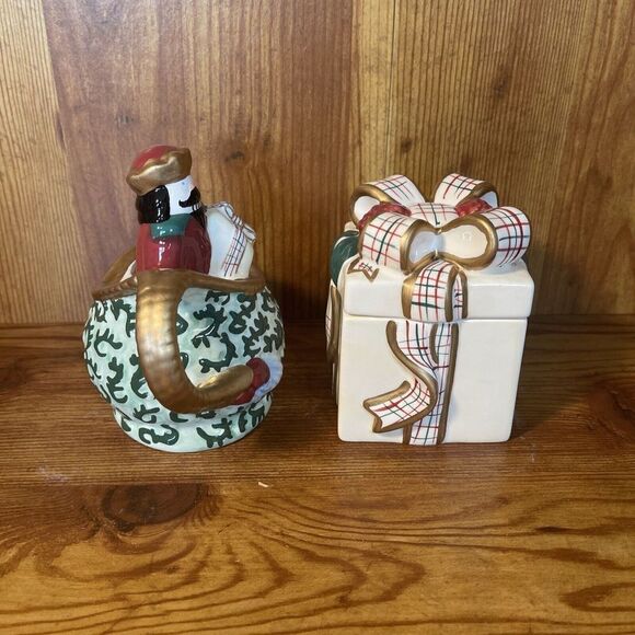 Avon 2001 Gift Collection St Nicholas Sugar and Creamer Christmas Set In Box - Picture 6 of 7